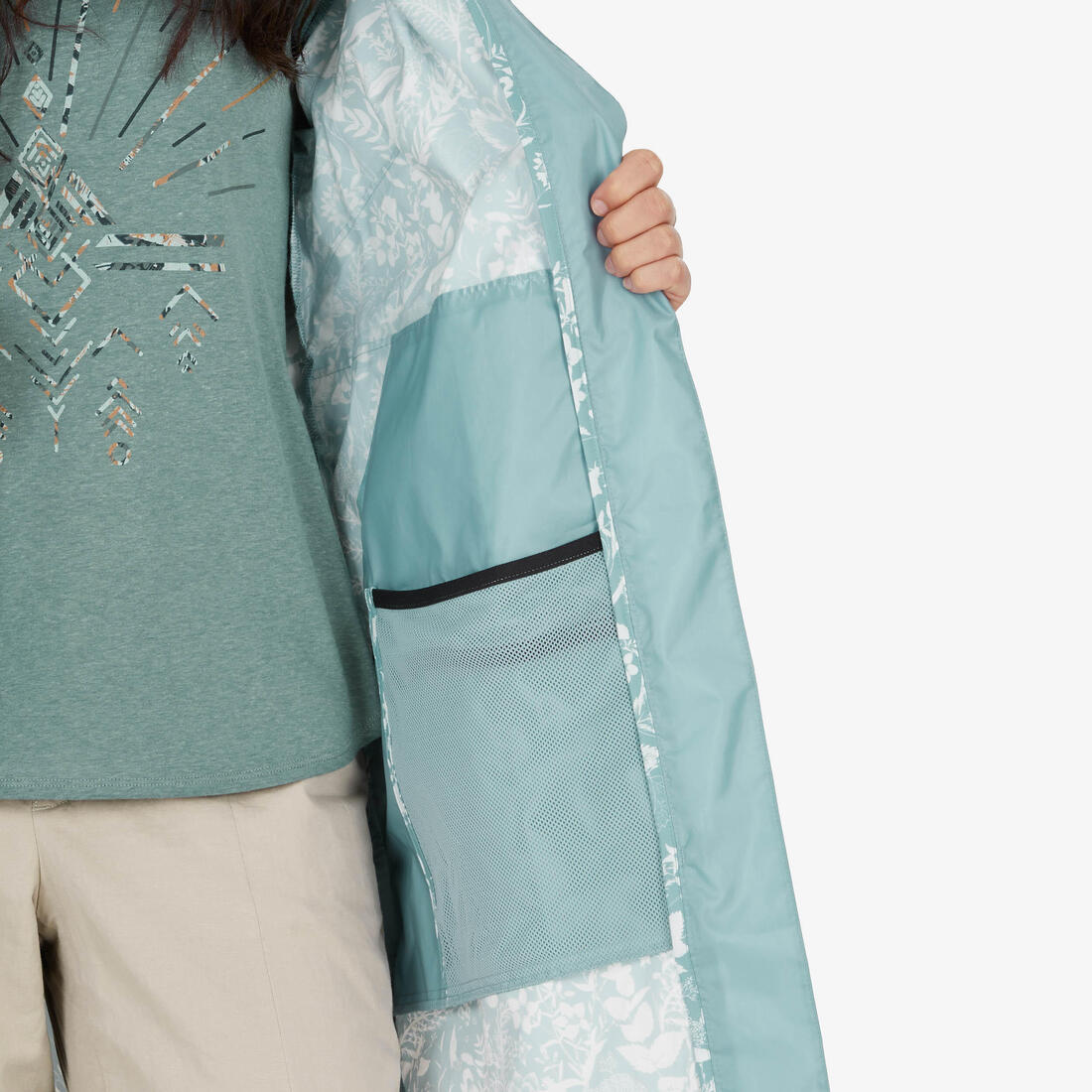 Veste longue imperméable de randonnée - Raincut Long - Femme