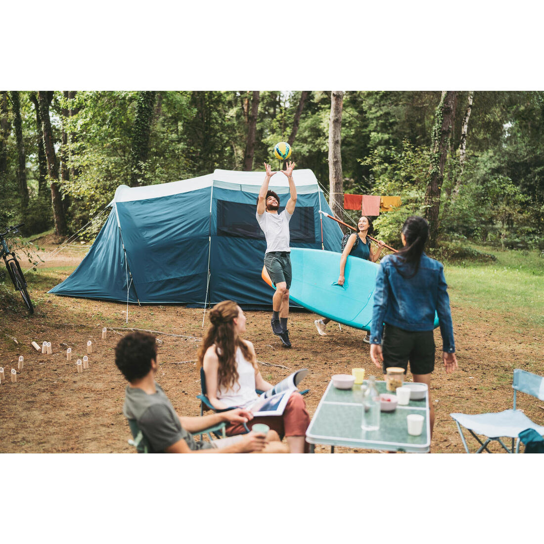 Chaise de camping avec accoudoir, pliante et confortable
