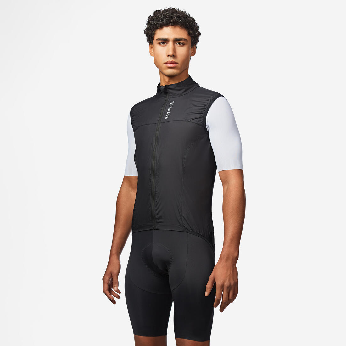 Coupe-vent vélo route sans manche homme - RCR ultra-light noir
