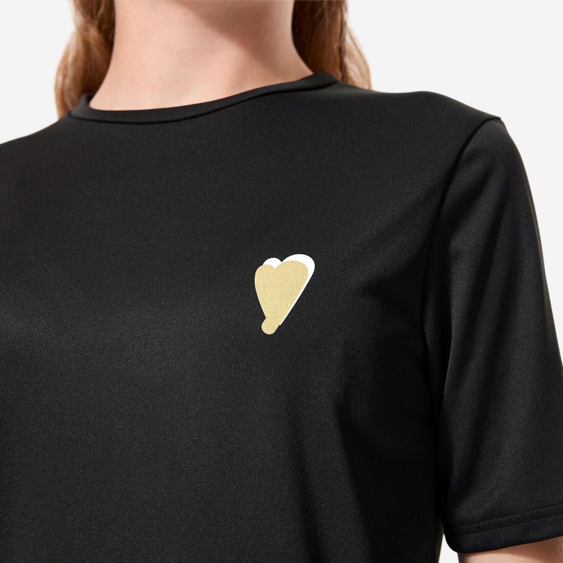 T-shirt anti UV manches courtes surf Junior - 100 blanc noir skate