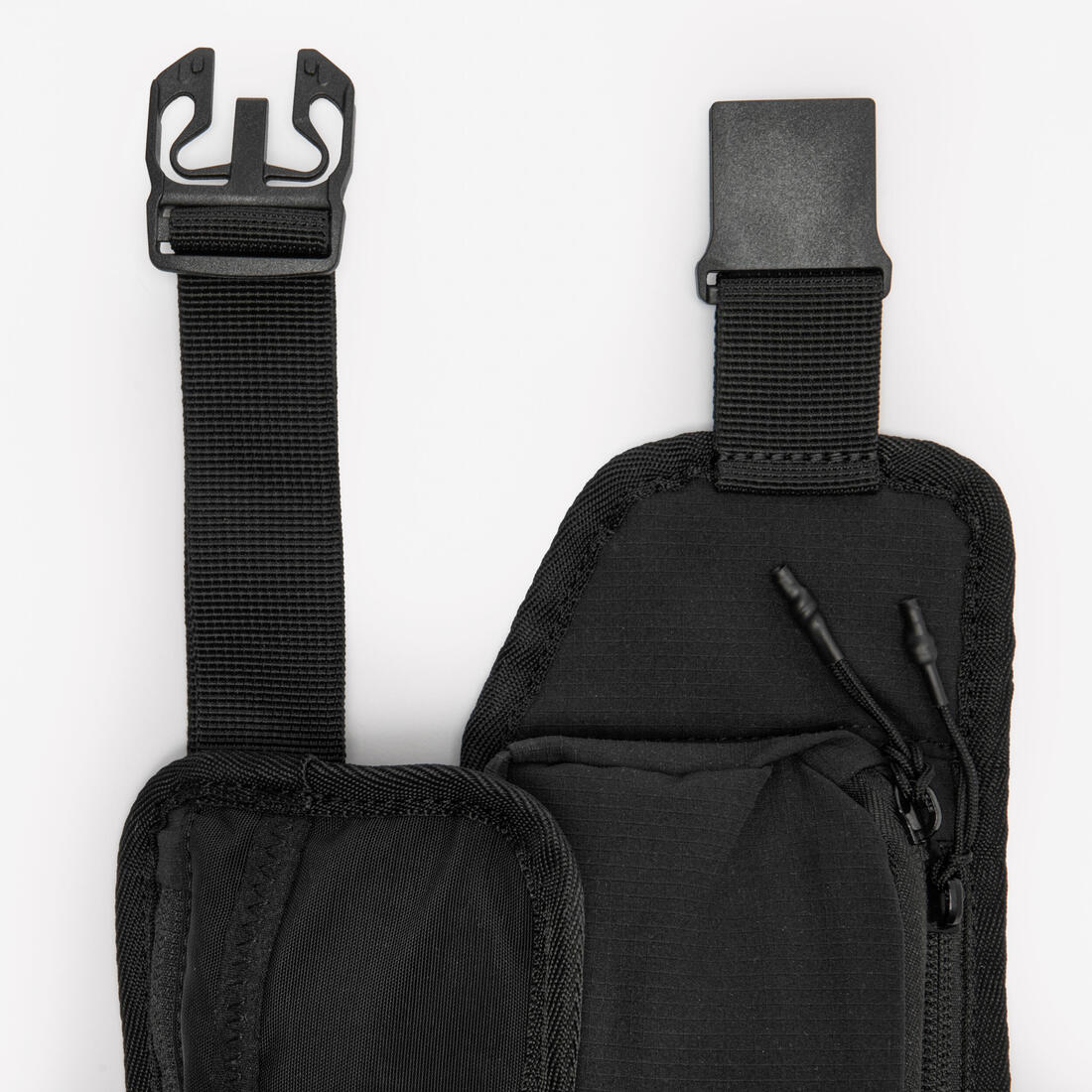 Ceinture de running adulte - kiprun- modulable noir 7 poches