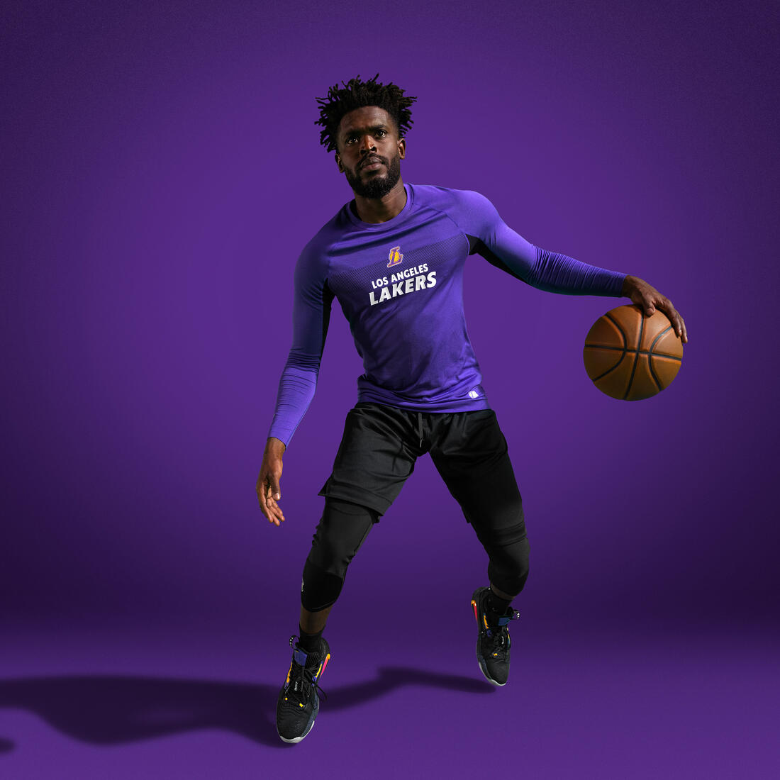Legging basketball 3/4 nba los angeles lakers homme/femme - 500
