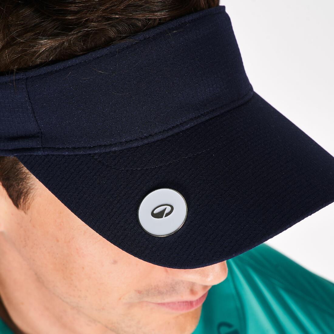Visière de golf marque-balle, bleu marine
