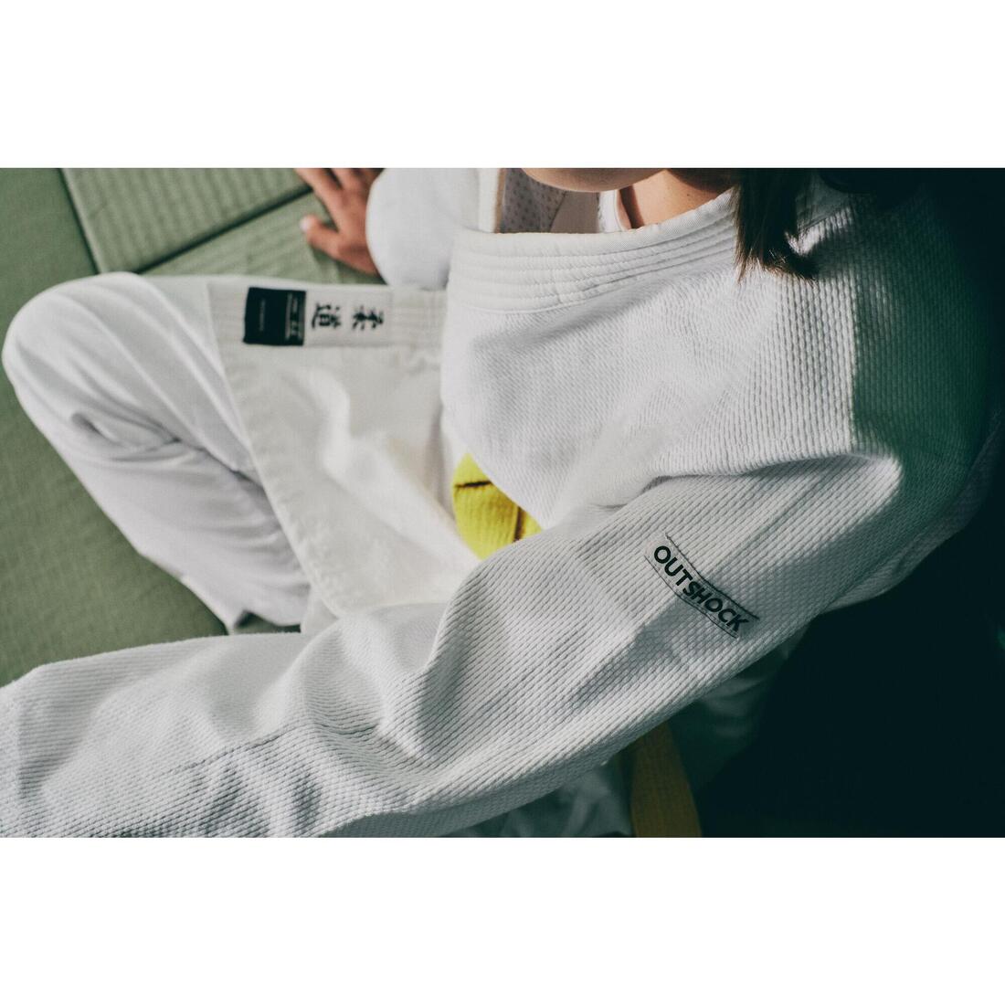 Kimono de judo pour débutant adulte, blanc