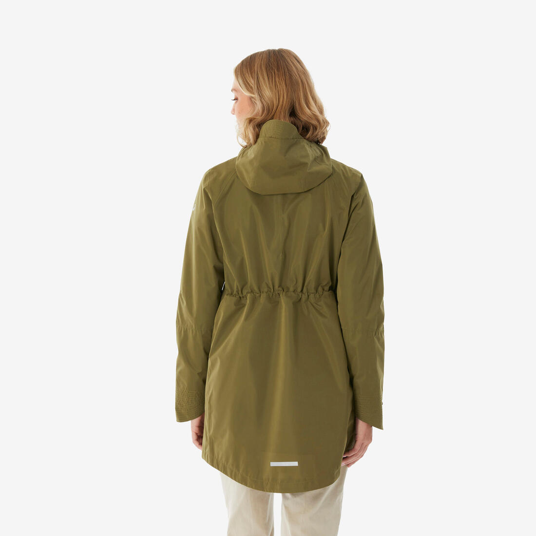 Veste longue imperméable femme, NH500