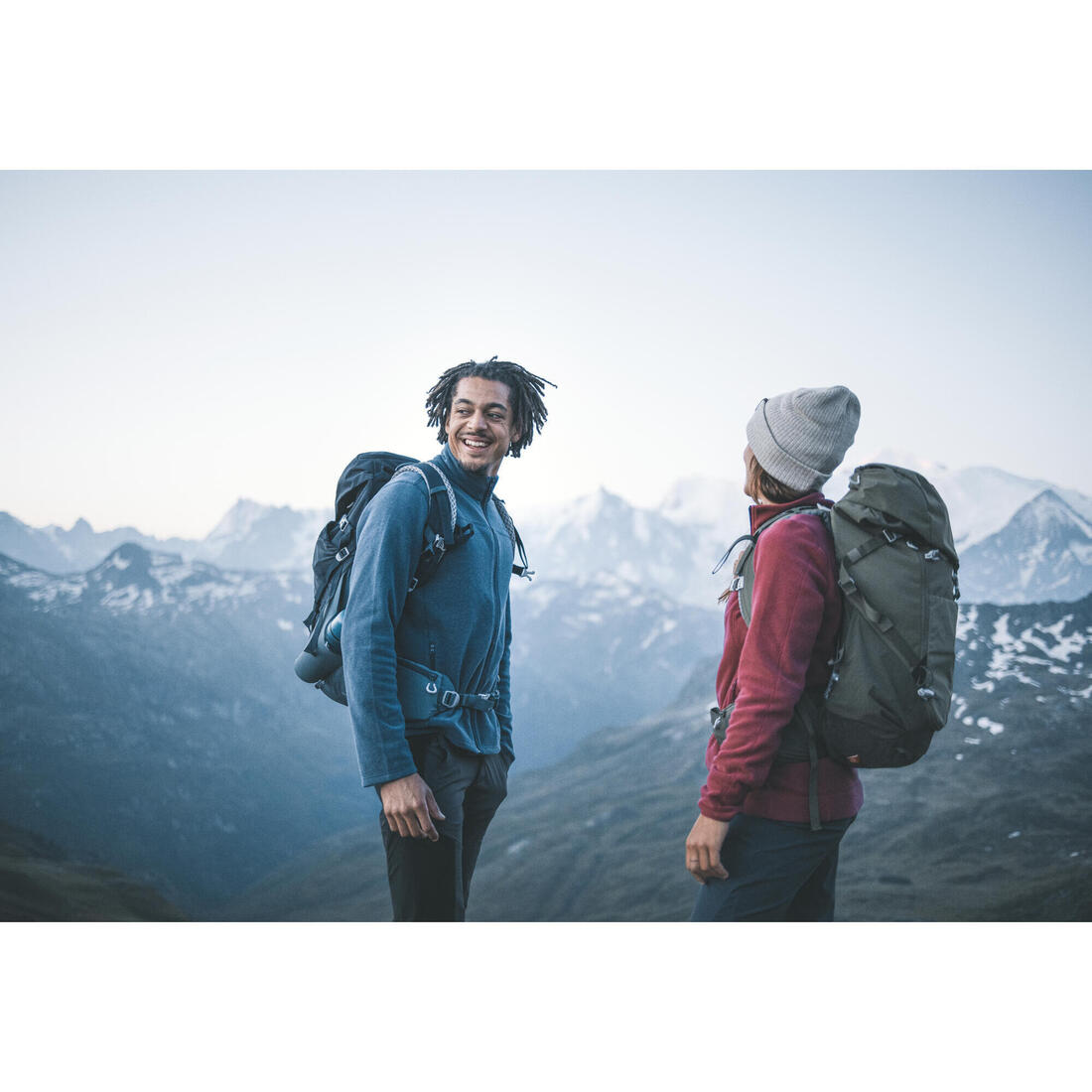 Polaire de randonnée montagne homme, MH100 full zip