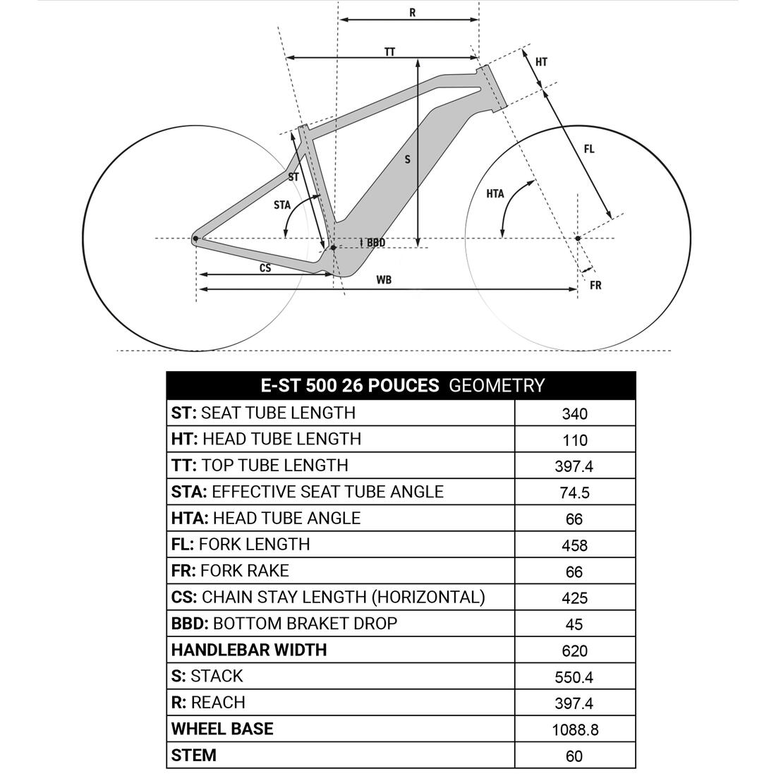 Vtt electrique enfant rockrider e st 500 26 pouces 9-12 ans