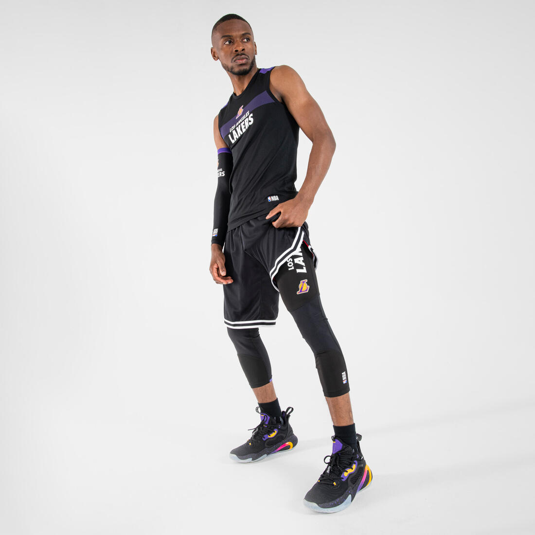 Legging basketball 3/4 nba los angeles lakers homme/femme - 500