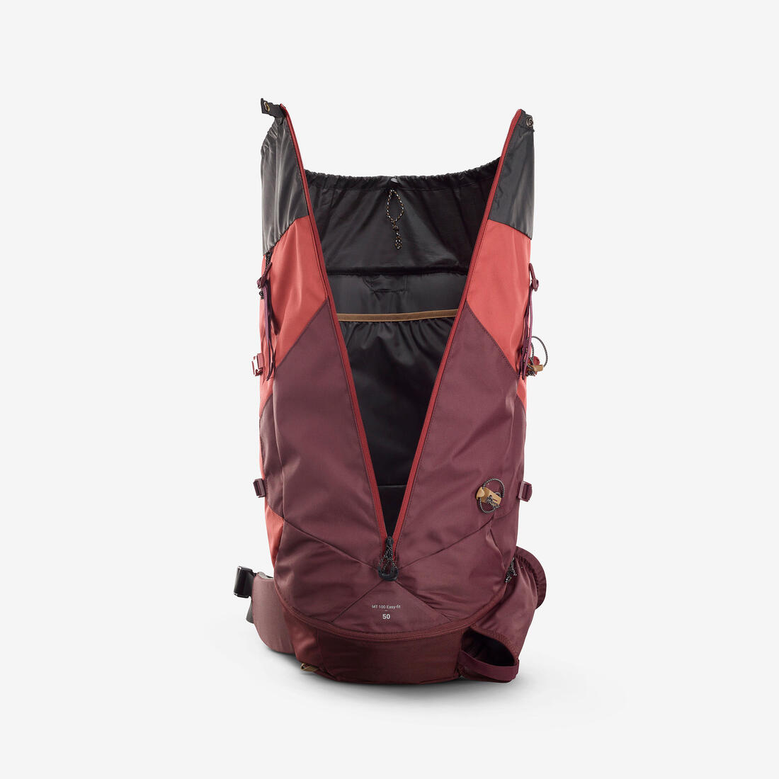 Sac à dos de trekking femme 50 l - mt 100 easyfit
