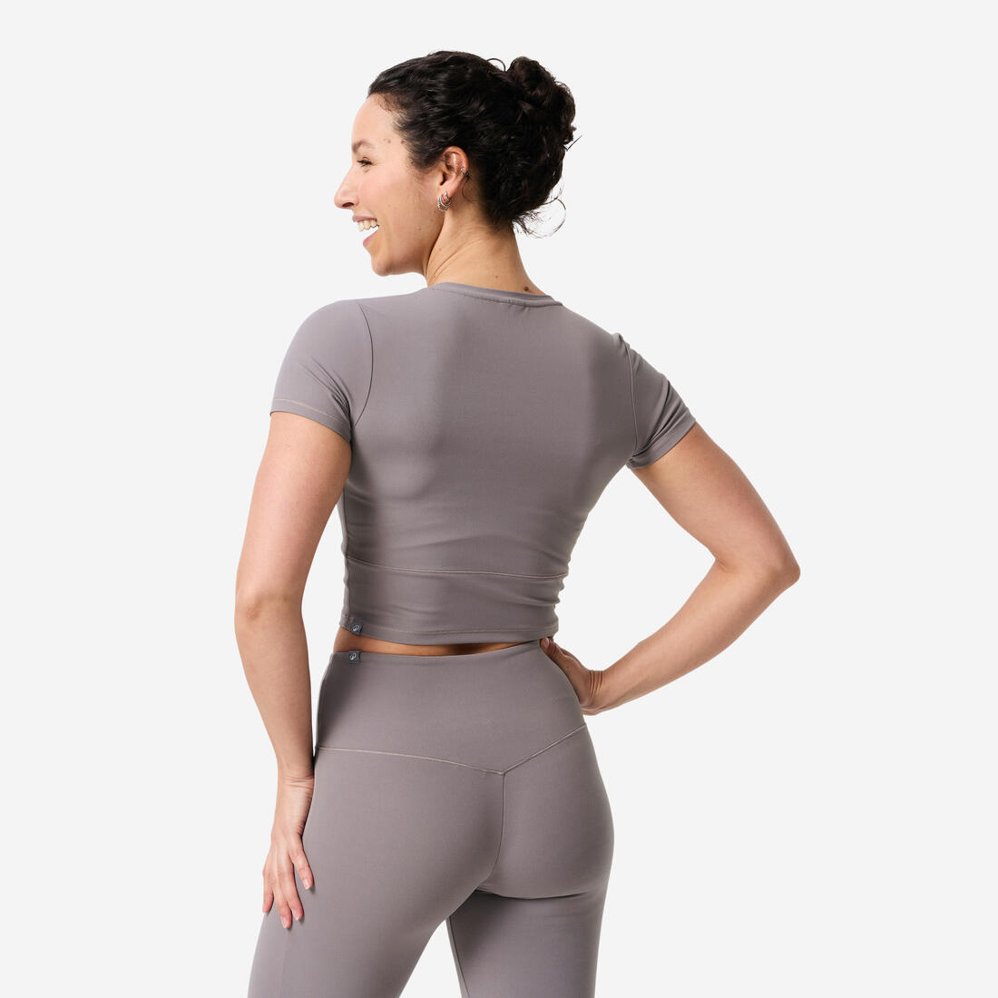 T-shirt de yoga et Pilates extensible et doux femme, Breathe