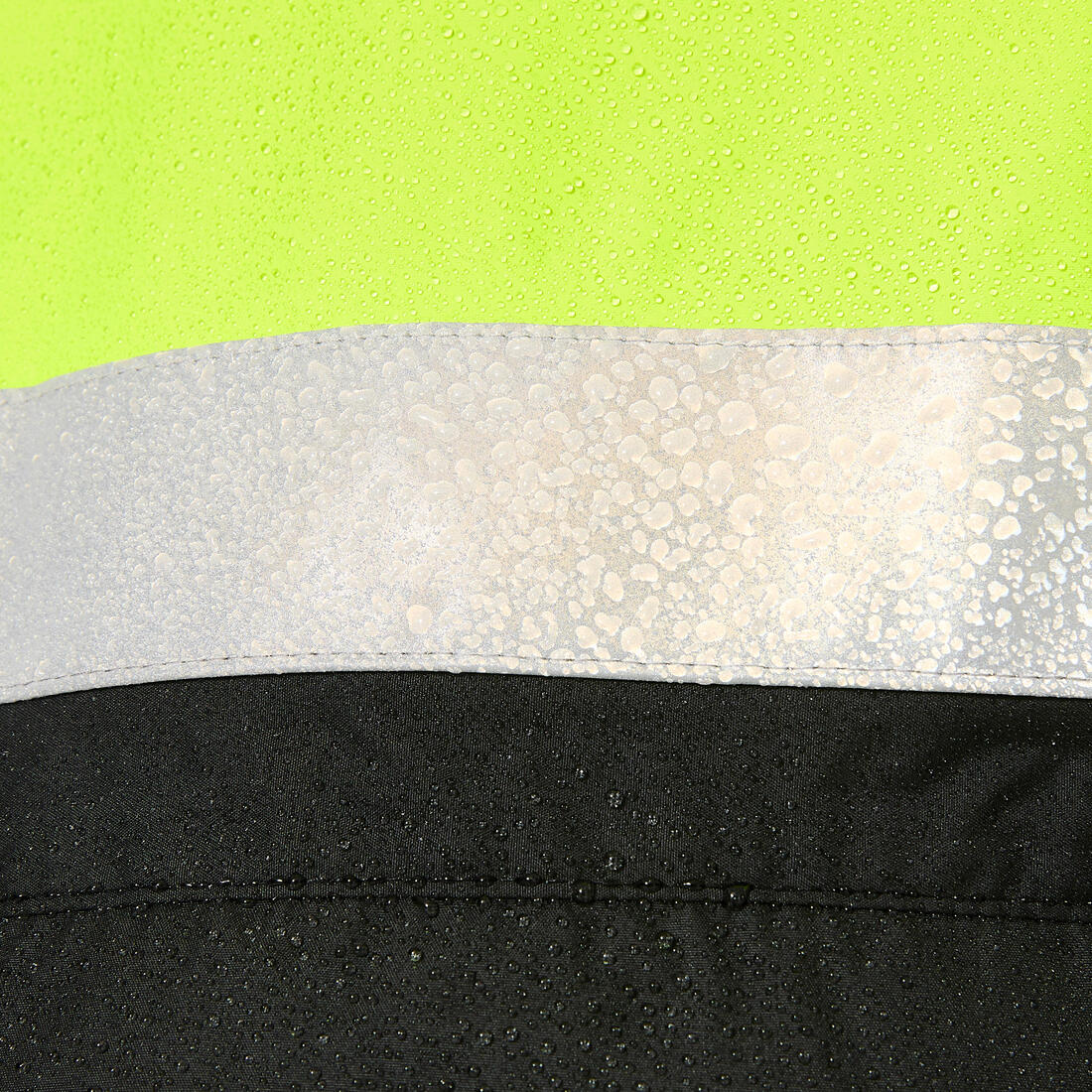 PONCHO ENFANT PLUIE VISIBILITE JOUR NUIT NOIR JAUNE FLUO