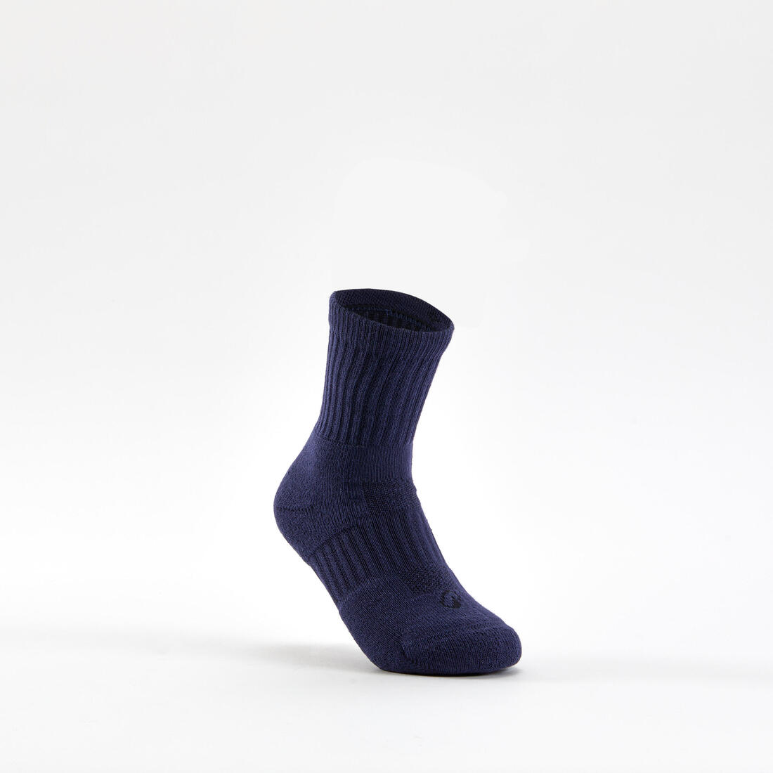 CHAUSSETTES DE SPORT ENFANT HAUTES ARTENGO RS 500 NOIR BLANC GRIS LOT DE 3