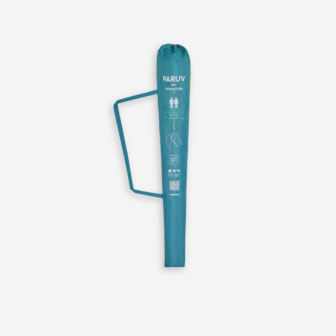 Parasol de plage 2 places UPF 50+ - Paruv windstop bleu jaune
