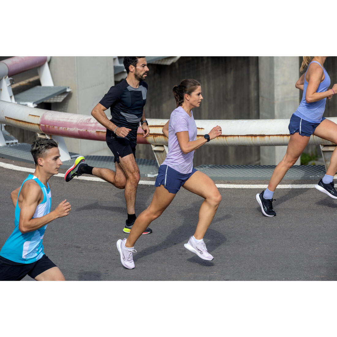 Débardeur running avec brassière intégrée femme - kiprun run 500 confort