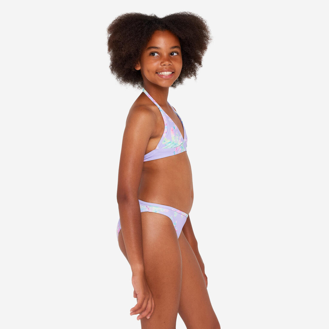 Maillot 2 pièces fleuri surf Fille - Tali