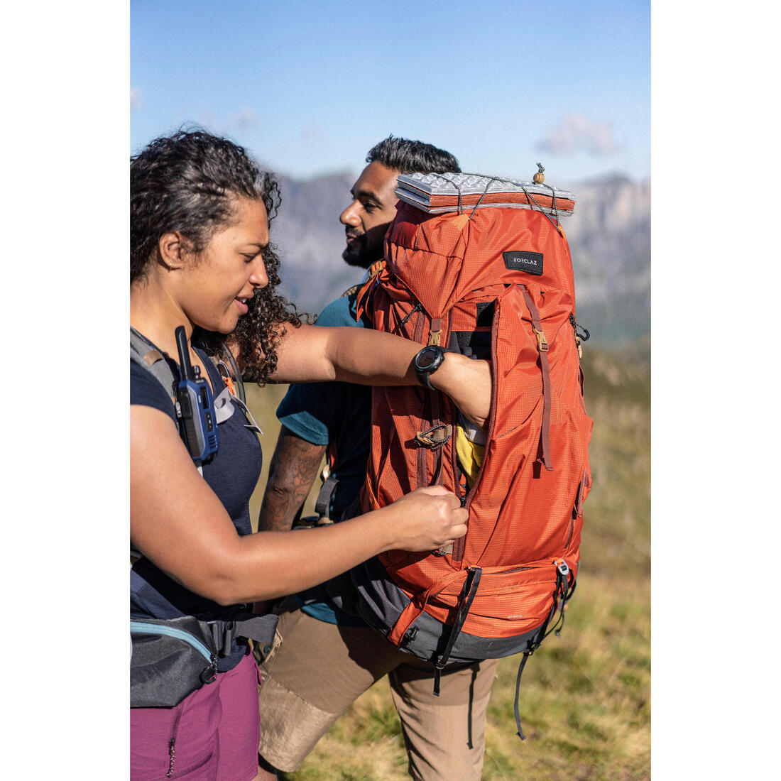 Sac à dos de trekking homme 60+10l - mt500 air