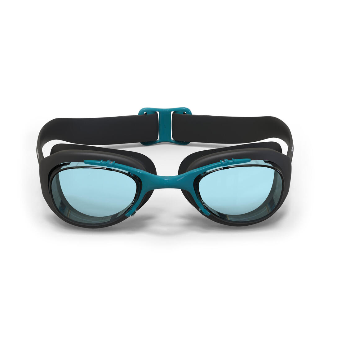 Lunettes de natation xbase - verres clairs - taille unique - noir bleu