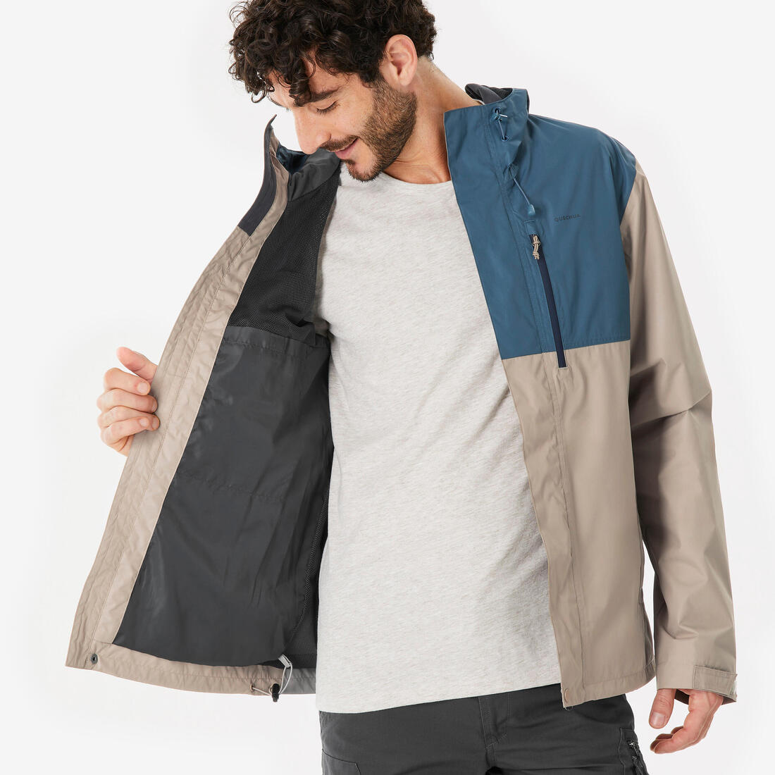 Veste imperméable de randonnée - nh500 imper - homme