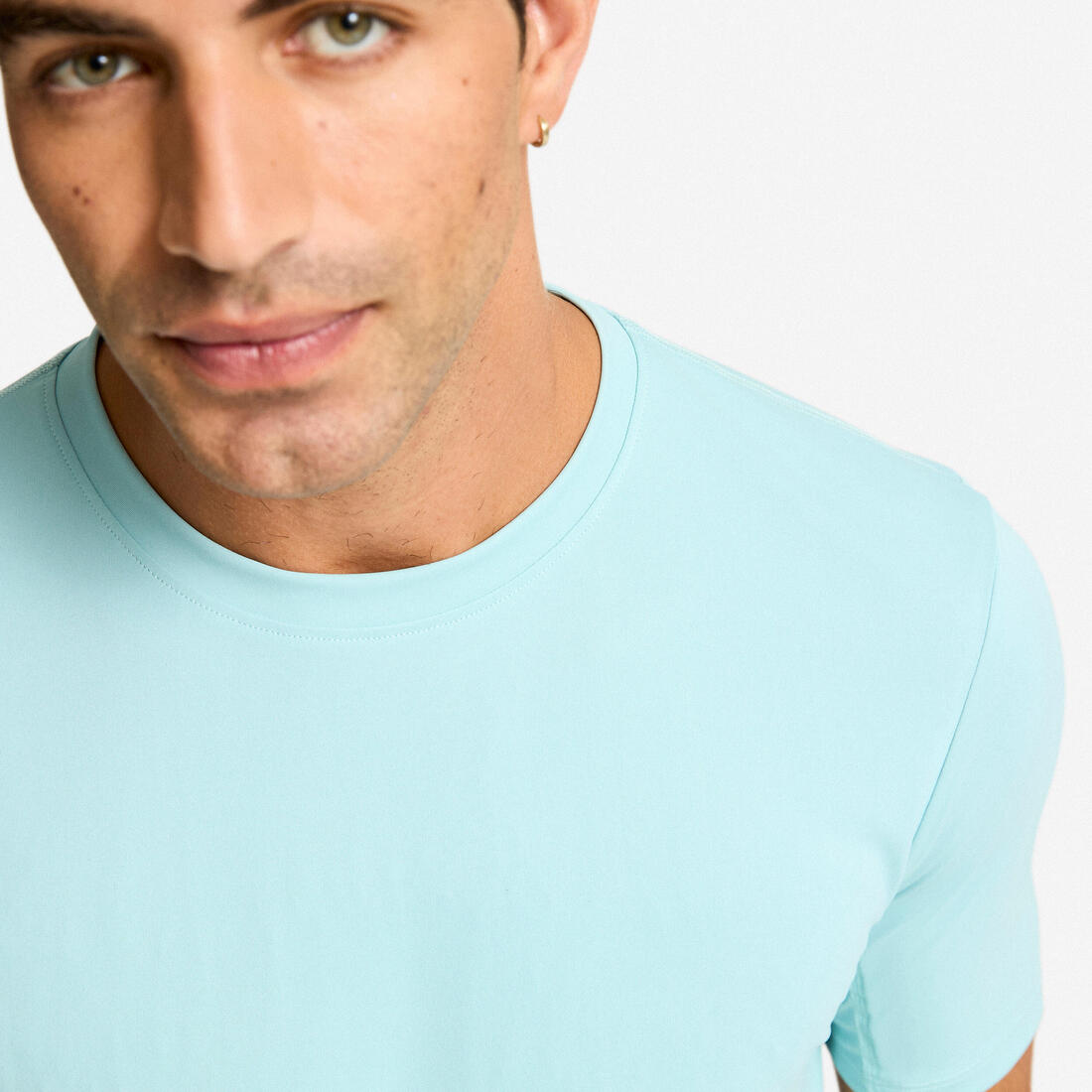 T-shirt de fitness manches courtes respirant col rond homme