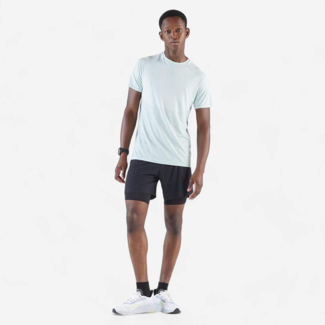 T-shirt de running sans coutures homme - kiprun run 500 confort