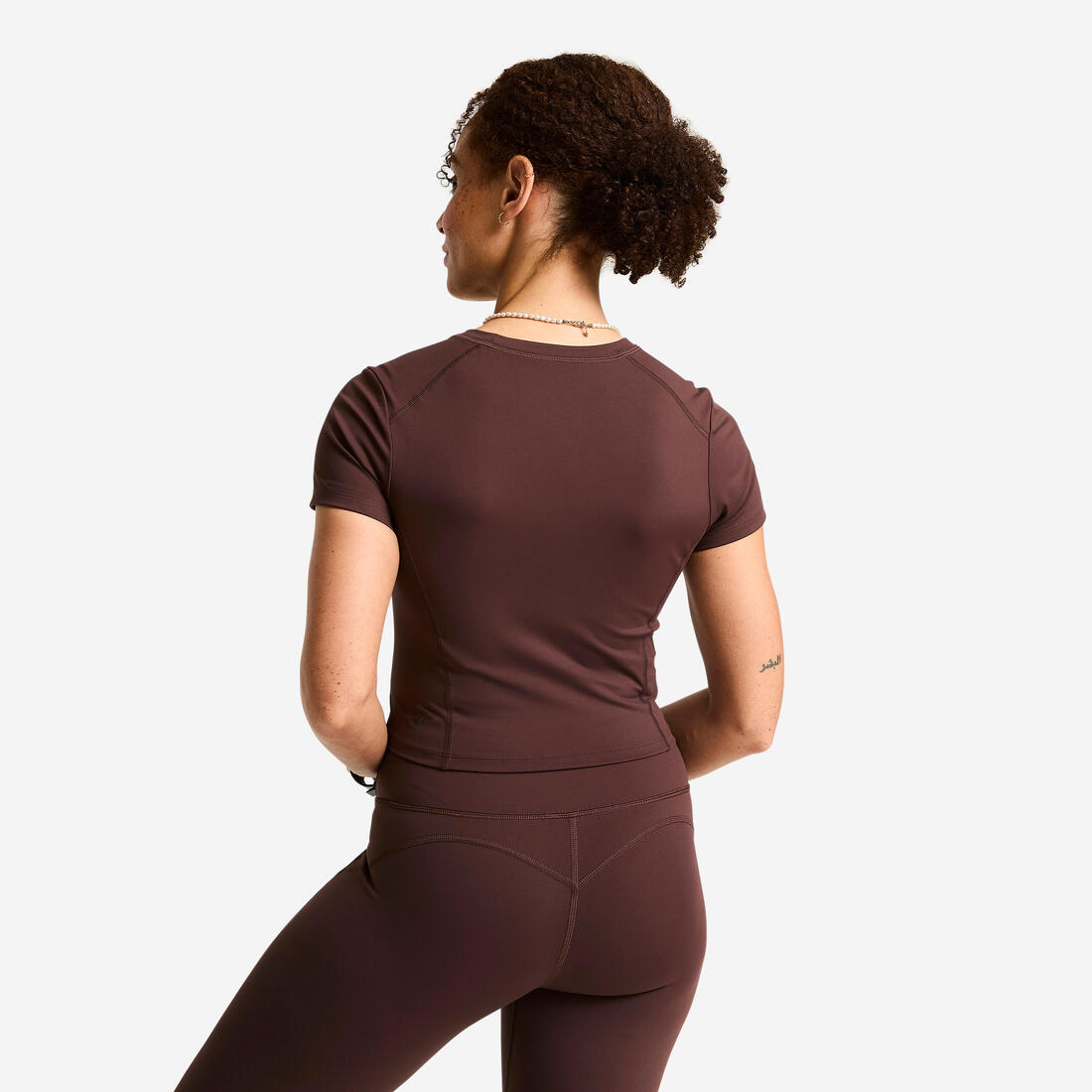 T-shirt de sport manches courtes femme, Shape foncé