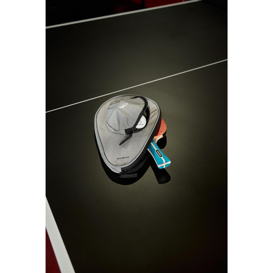 Housse de raquette de tennis de table TTC 100 noir gris