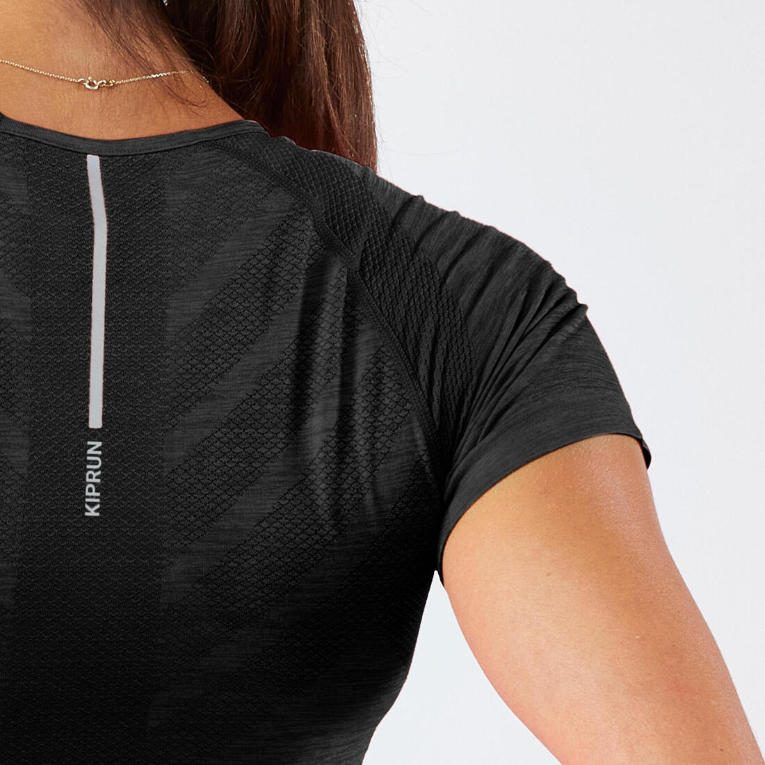 T-shirt running & trail sans couture femme - kiprun run 500 confort slim