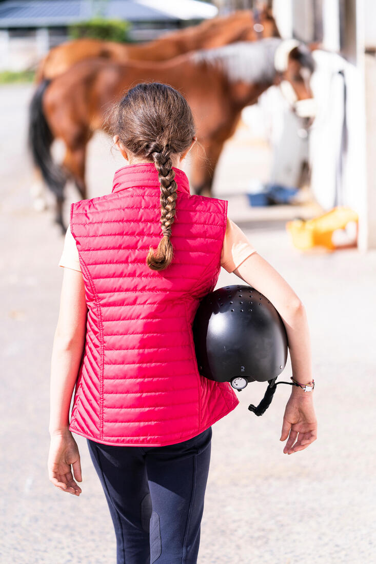 Doudoune sans manche équitation enfant 100
