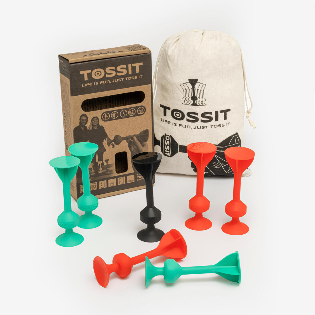 Jeu Tossit original rouge cyan