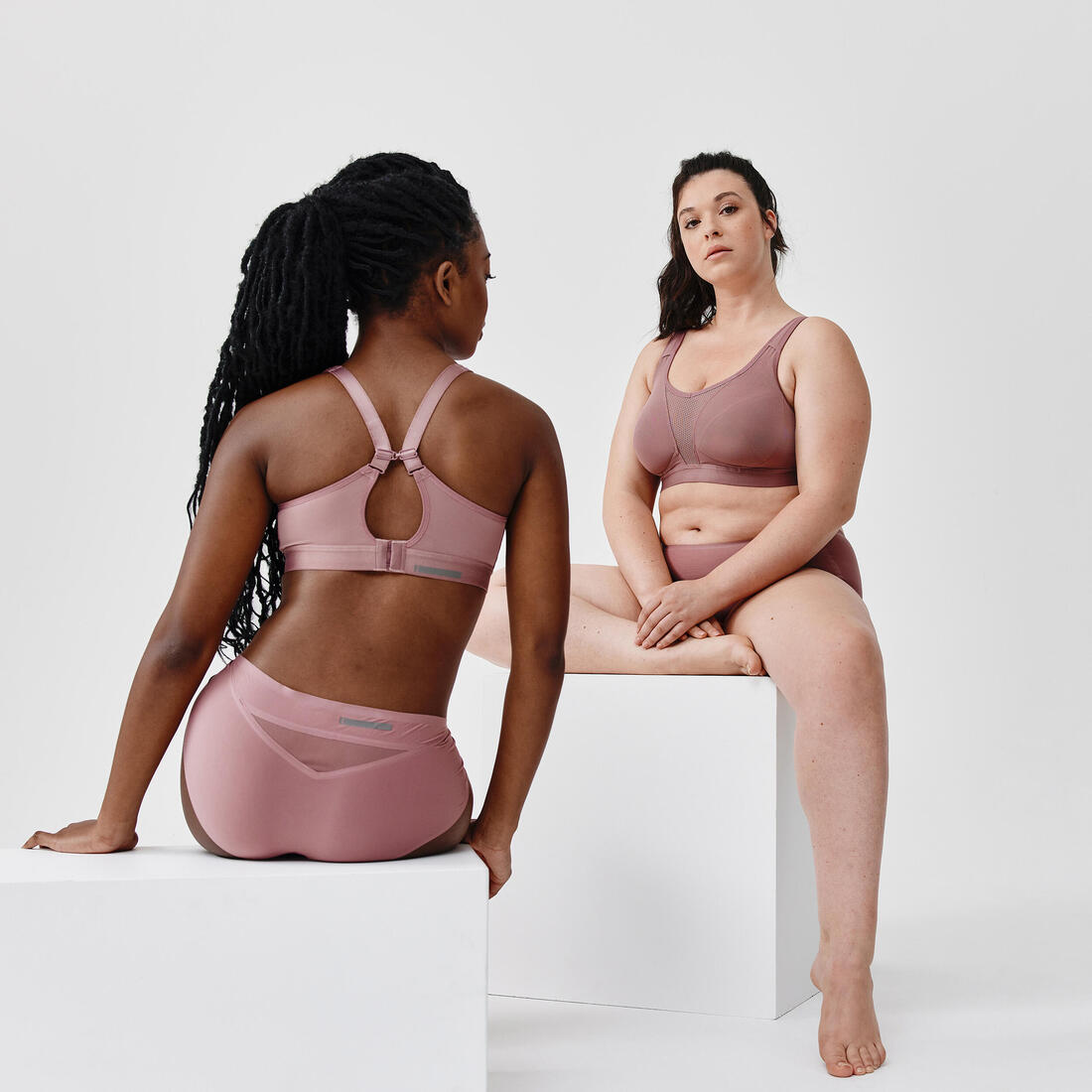 Boxer effet seonde peau Femme - Rouge acajou