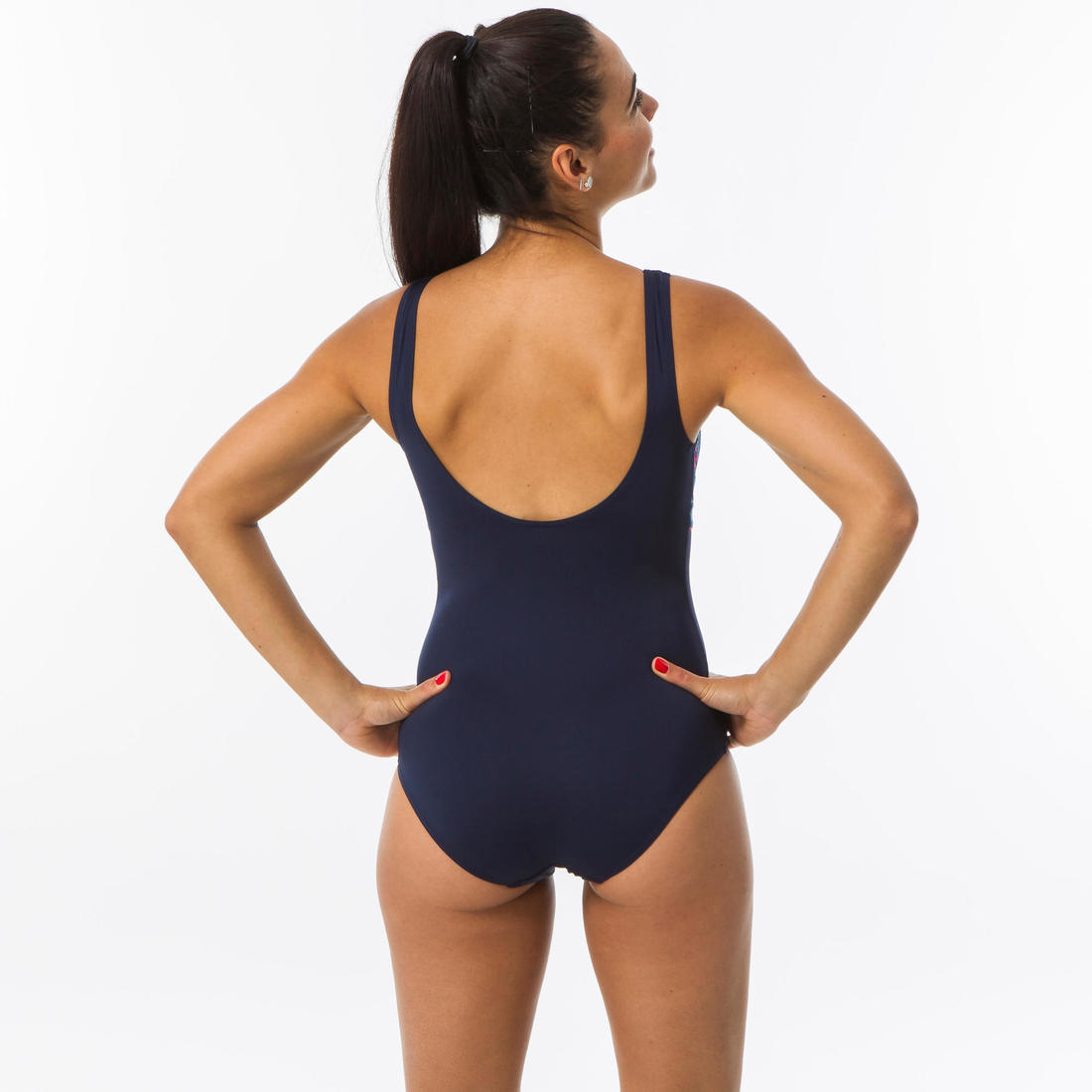 Maillot de Bain Gainant Natation Femme 1 Pièce Kaipearl Triki Bloom Navy