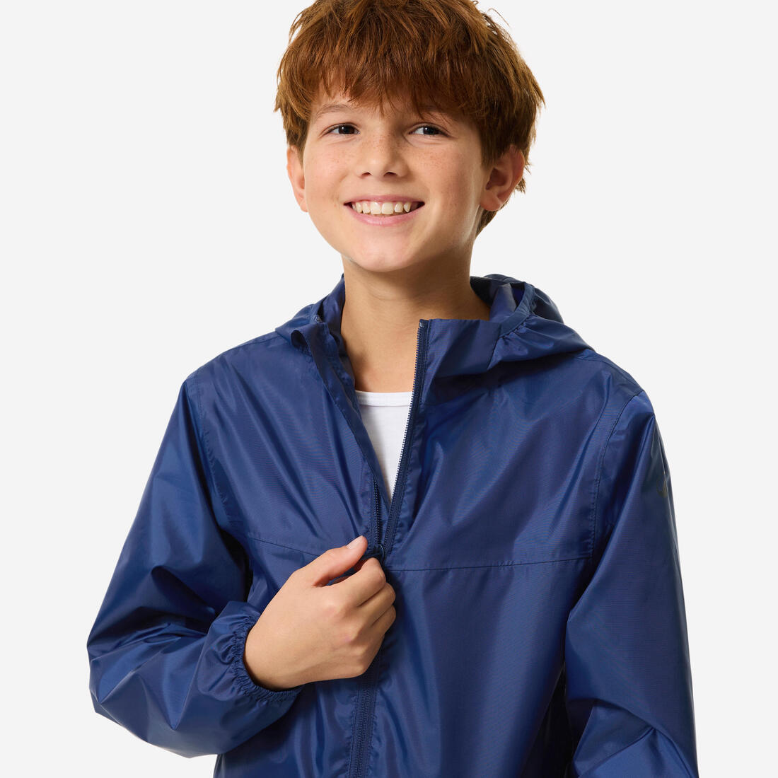 Veste imperméable de randonnée enfant 7-15 ans, MH100 zip