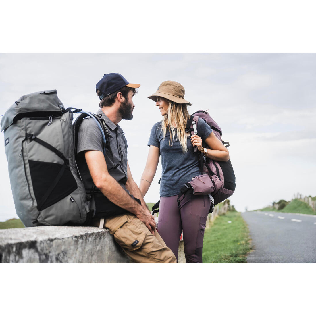 Chapeau de trekking anti-UV Homme - TRAVEL 100