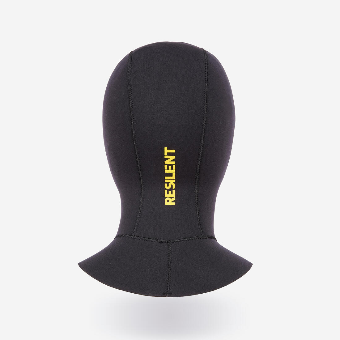 Cagoule de plongée en néoprène 3 mm avec plastron long, Resilient Hood noir