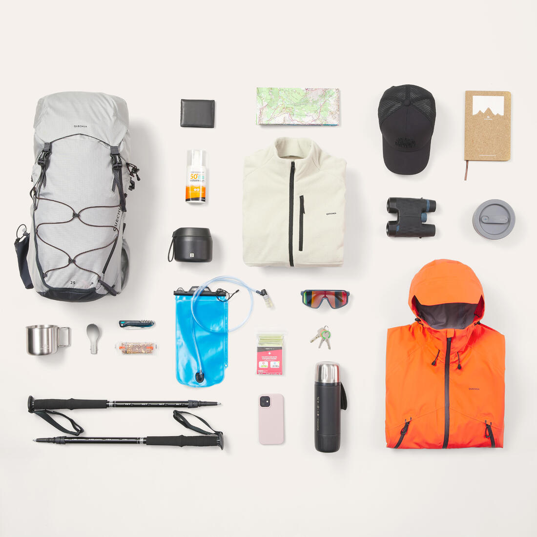 Sac à dos de randonnée montagne confortable et léger 25L, MH900