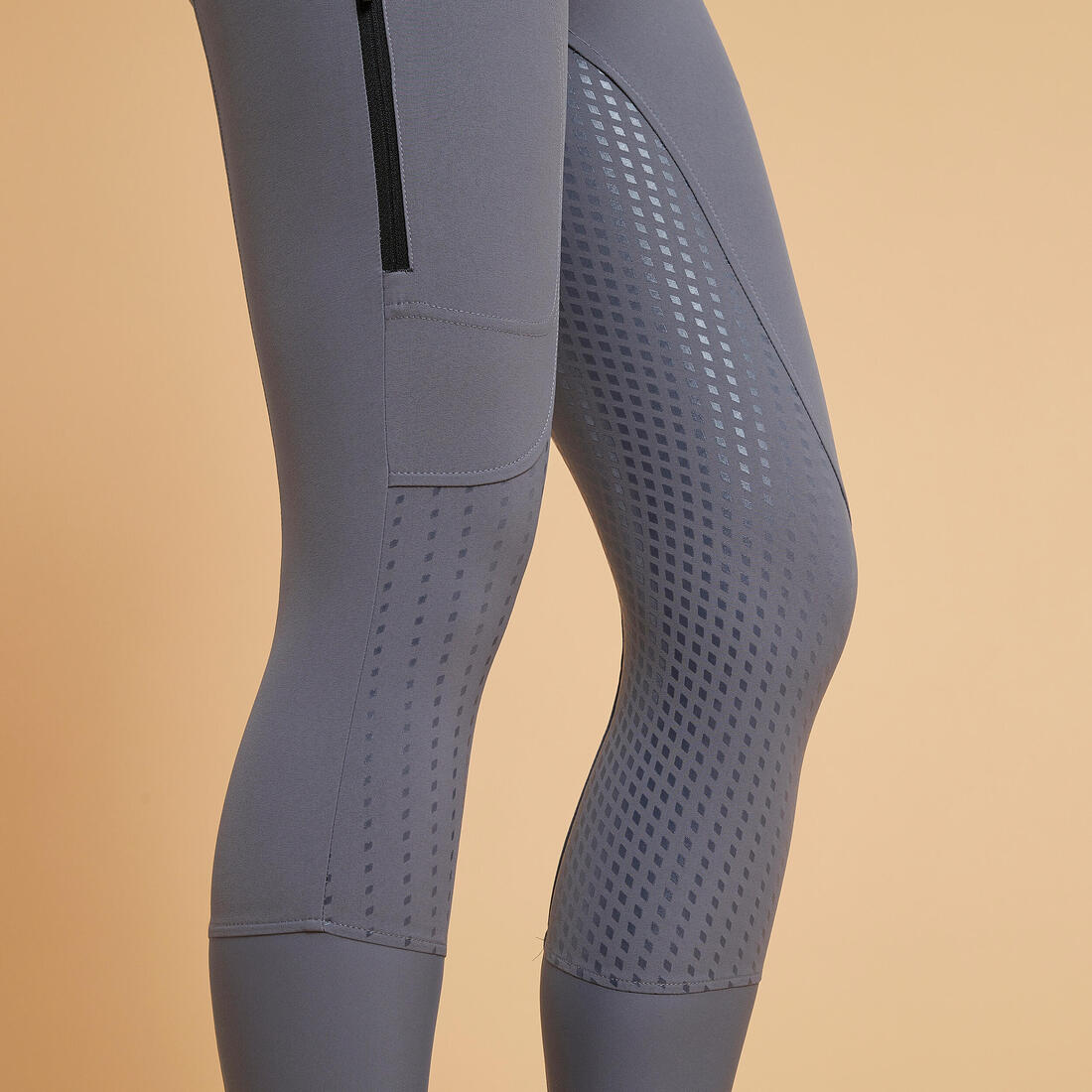 Pantalon équitation léger fullgrip Femme - 580 terracotta