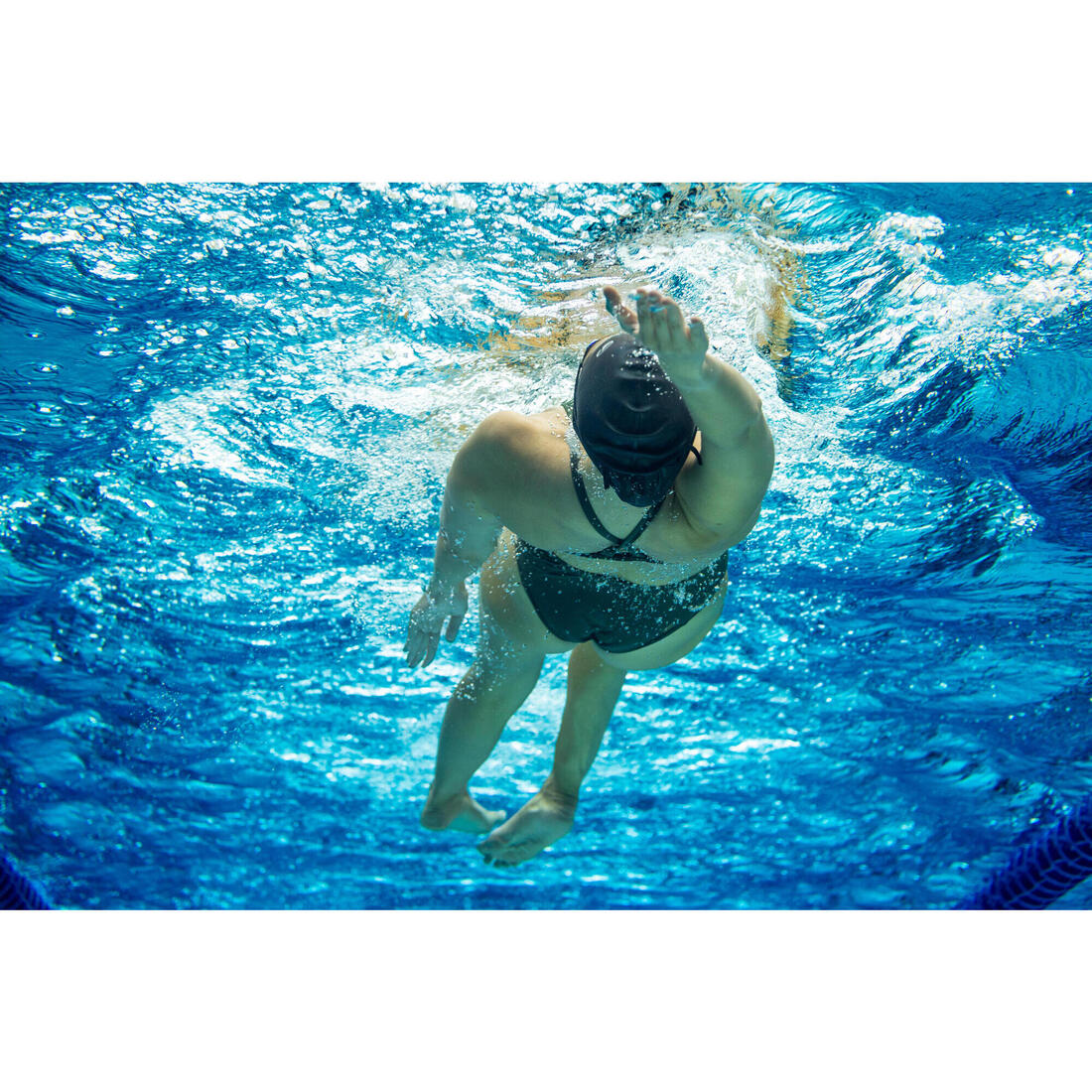 Maillot de bain de natation femme une pièce lexa xp noir et