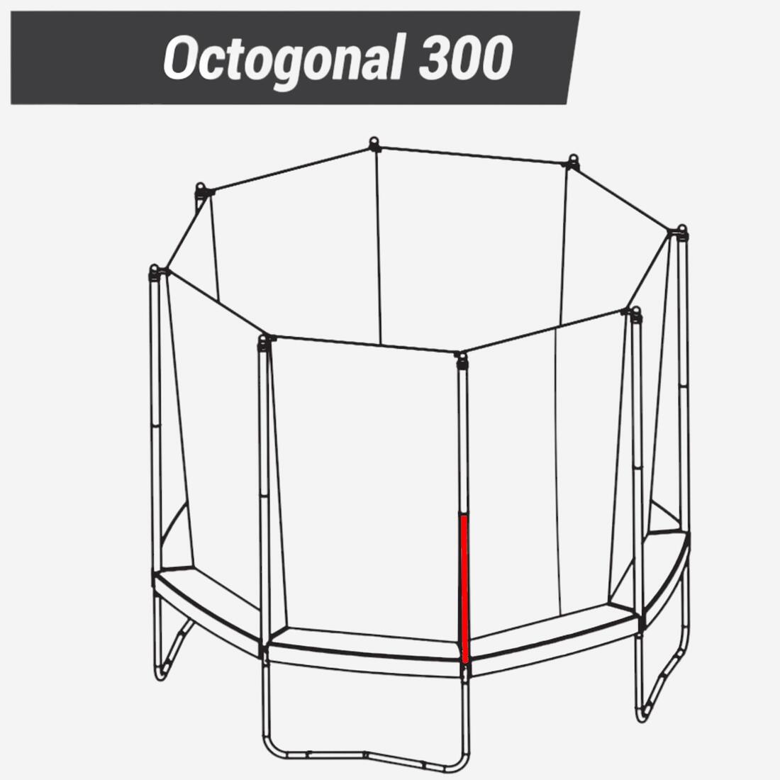 Poteau bas pour filet, pièce détachée trampoline, Hexagonal 240 / Octogonal 300