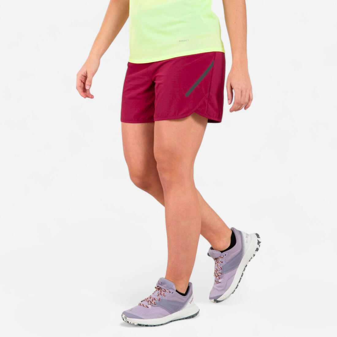 Short de trail running baggy femme noir
