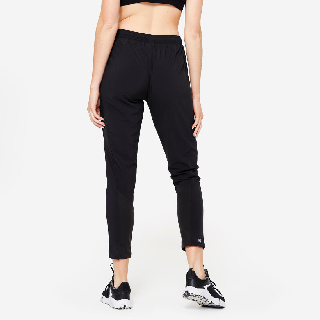 Pantalon de jogging coupe carotte et extensible, noir