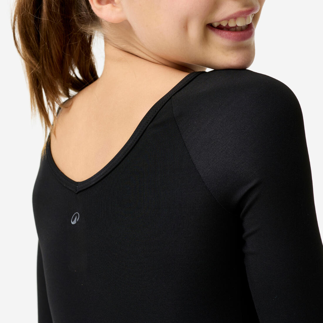 Justaucorps de gymnastique fille, noir