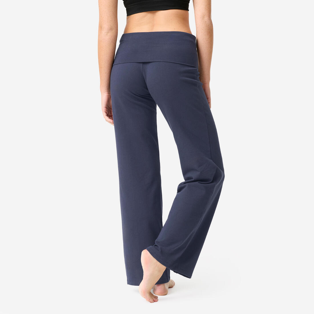 Pantalon de yoga coton doux taille haute femme