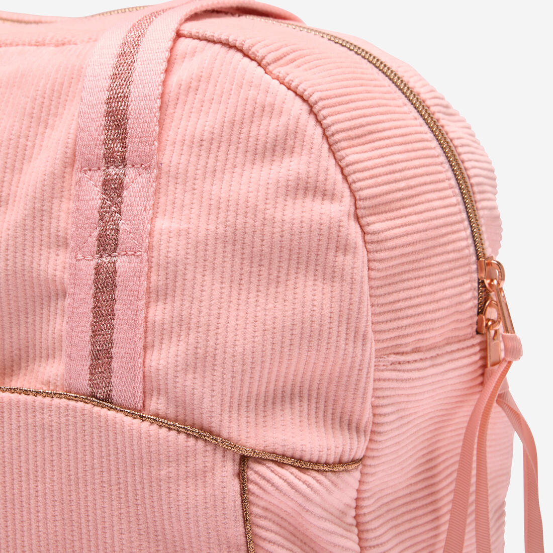 Sac de danse en velours côtelé, rose perle