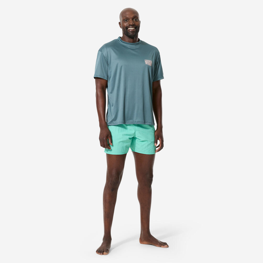 T-shirt anti-uv surf manches courtes coupe large homme