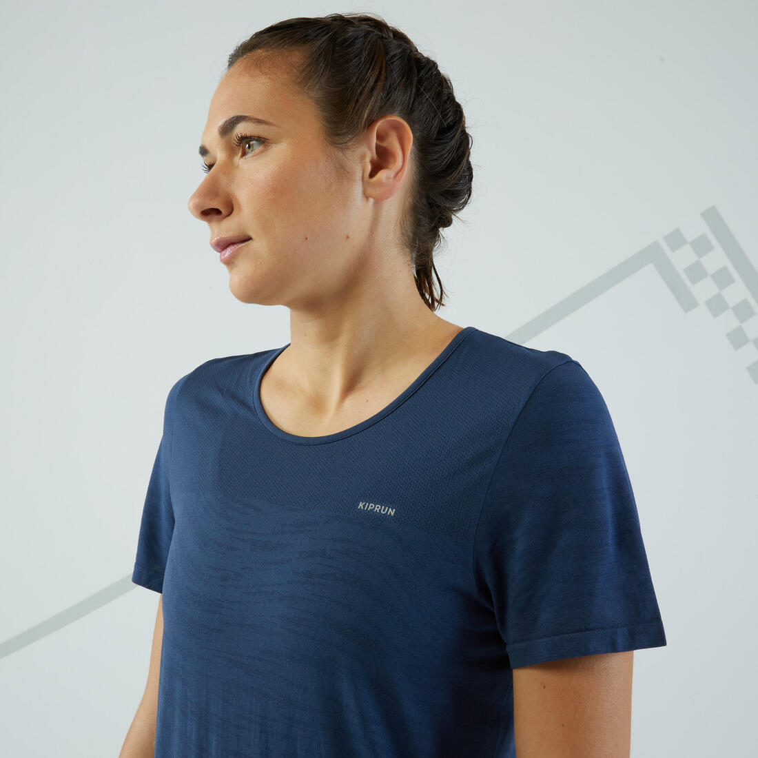 T-shirt running & trail sans couture femme - kiprun run 500 confort