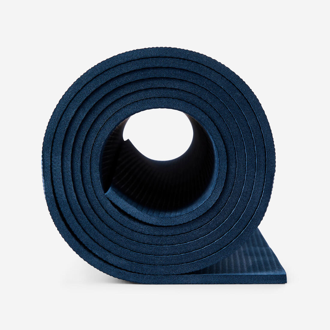 Tapis de yoga débutant adhérence et confort 5mm, bleu foncé