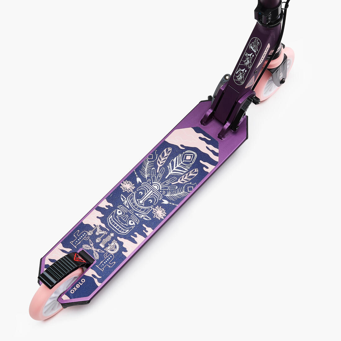 Trottinette enfant mid5 avec frein au guidon et suspension violette
