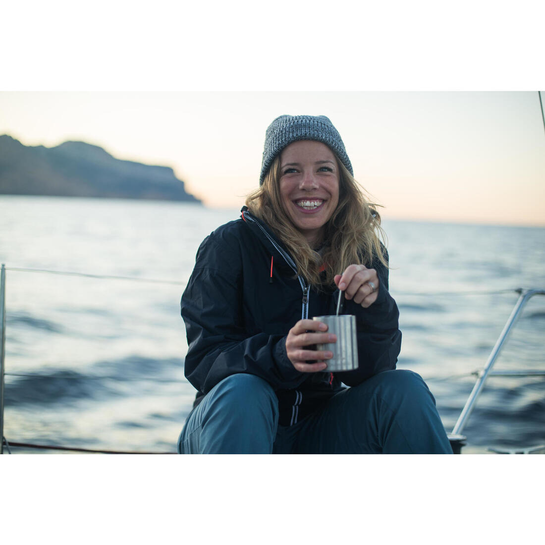Veste imperméable de voile - veste de pluie sailing 100 femme