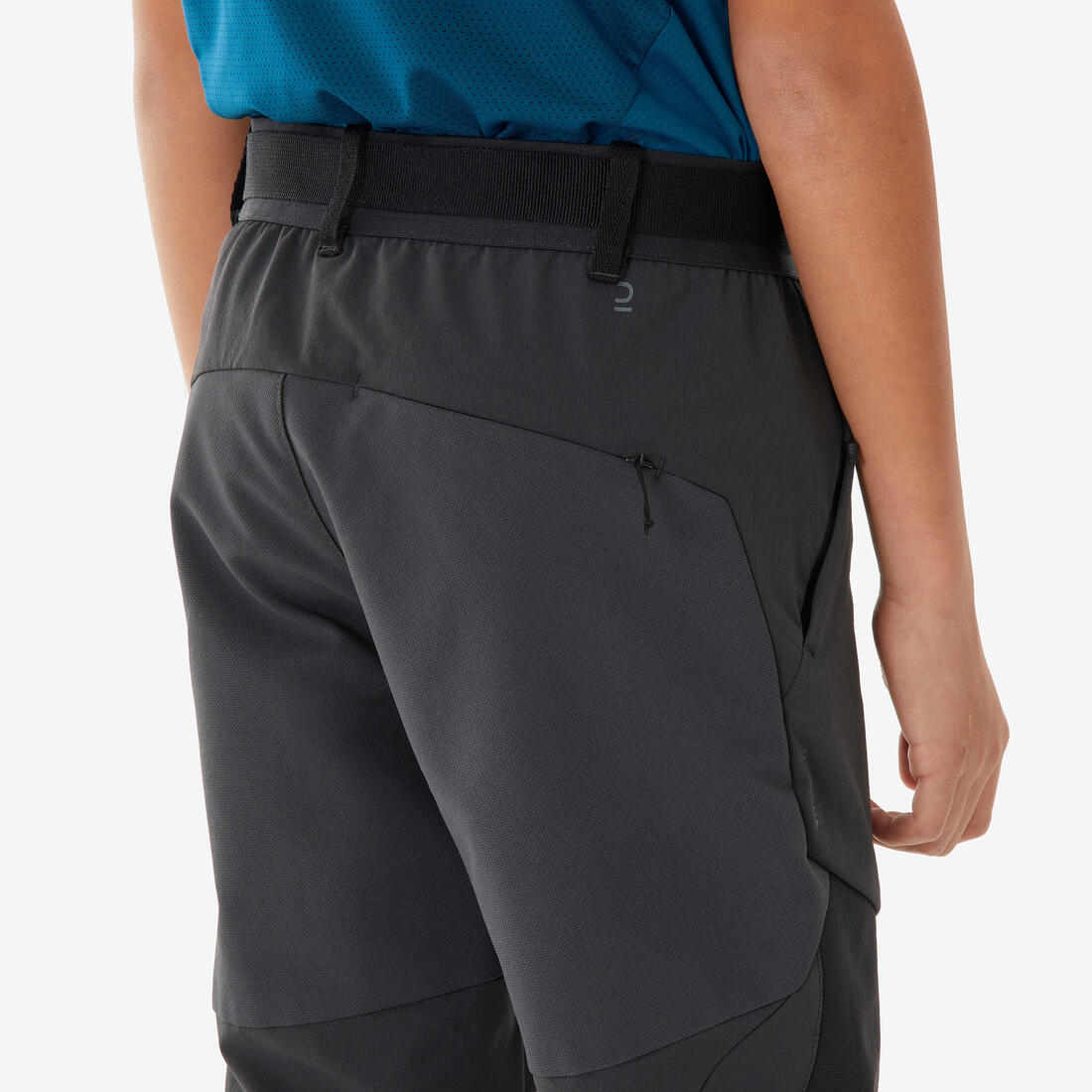 Pantalon de randonnée softshell - mh550 noir - enfant 7-15 ans