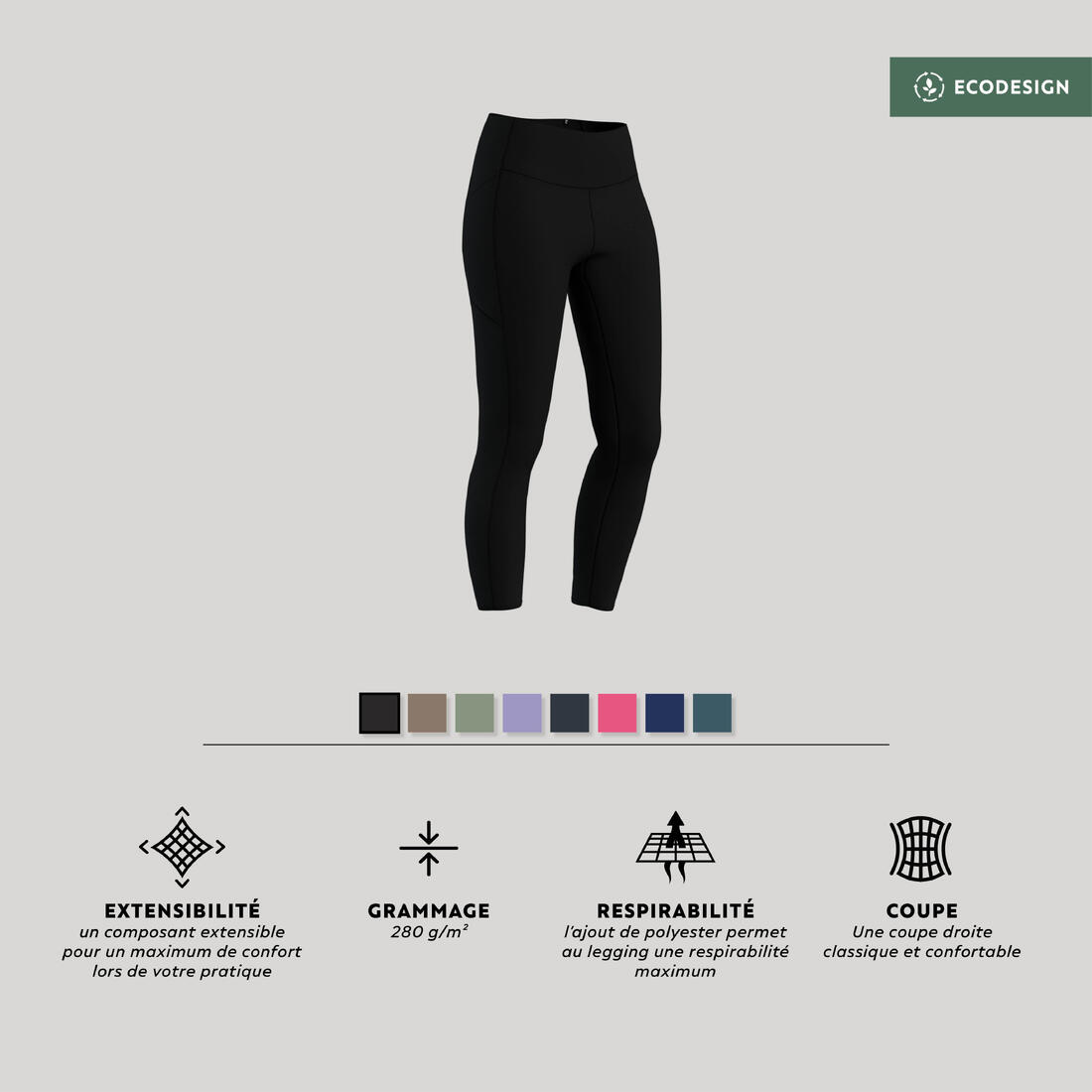 Legging de fitness taille haute femme